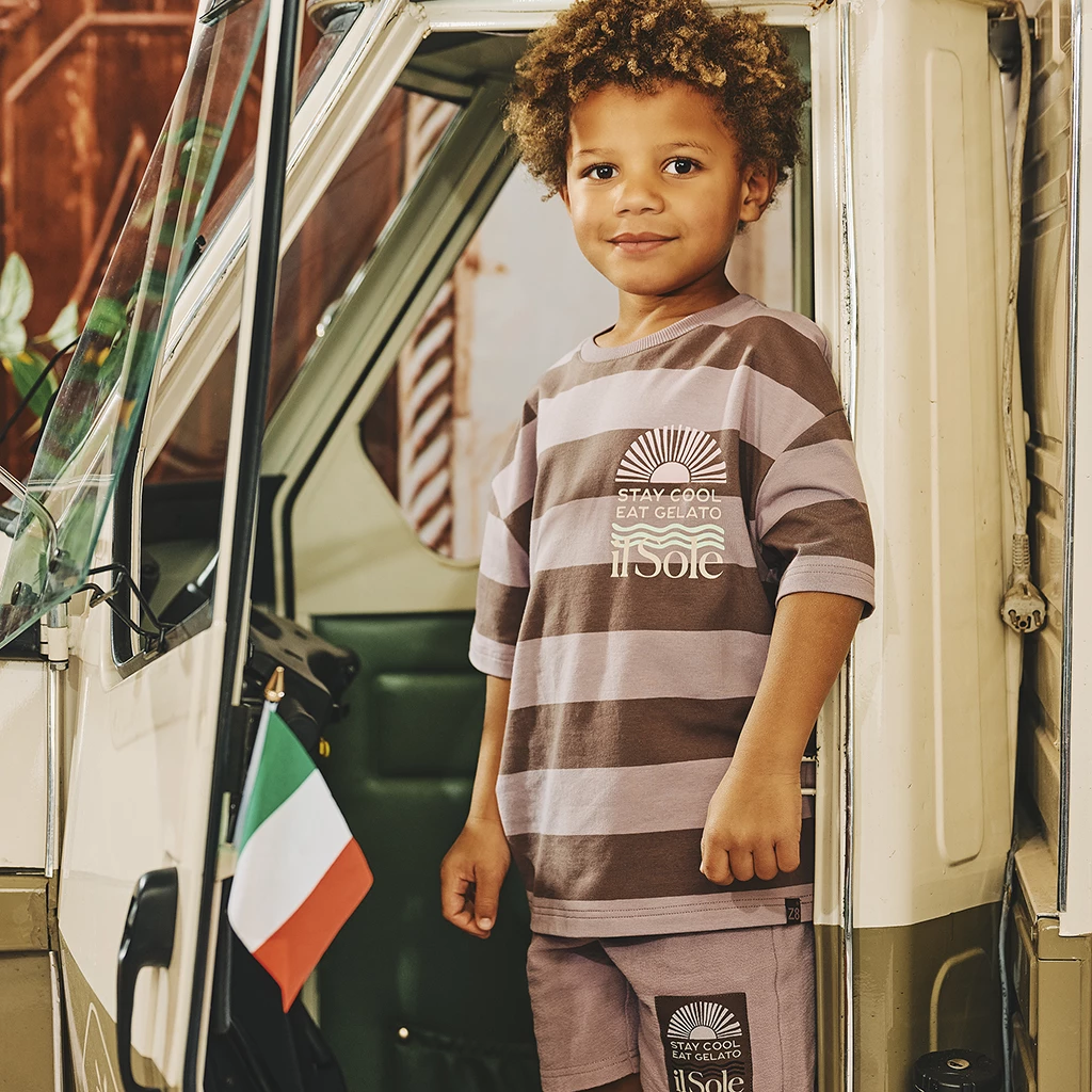 Z8-collectie T-shirt Iwan (crazy coconut/stripes)