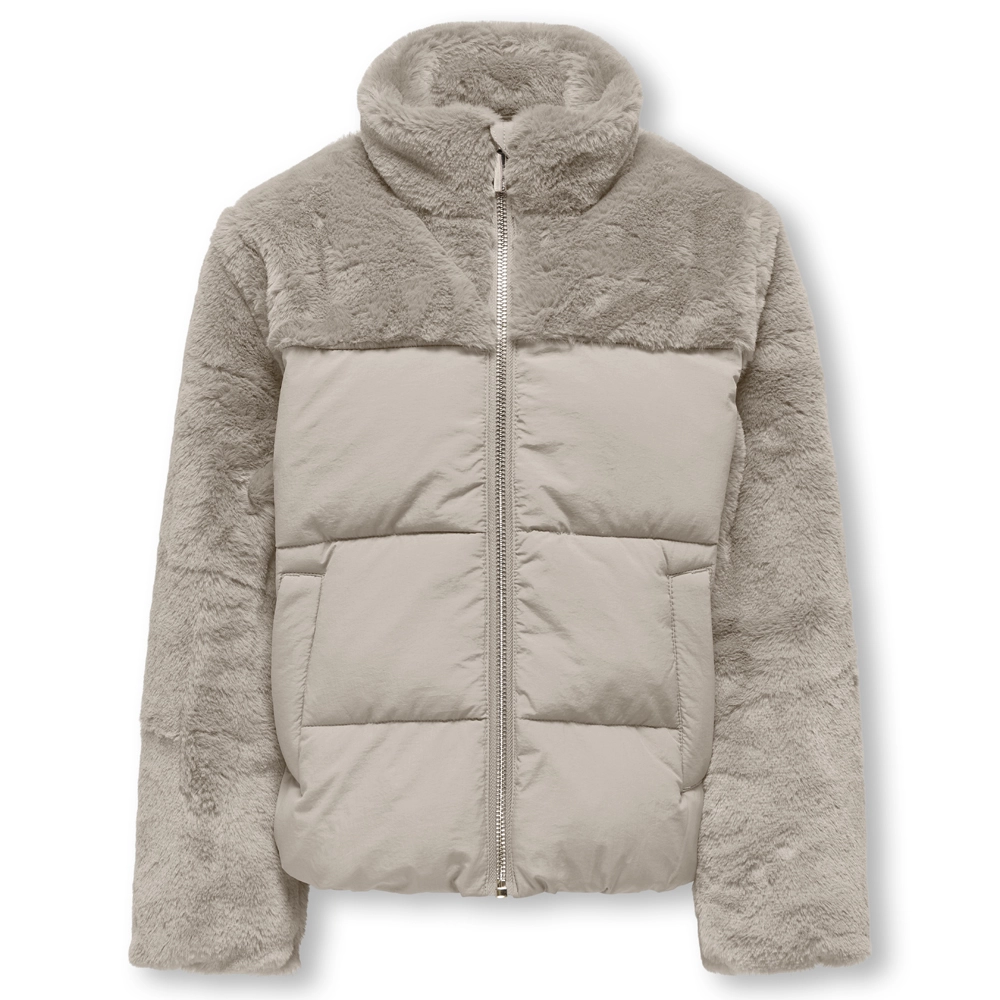 KIDS ONLY Gewatteerde jas KOGWANJA FUR PUFFER MIX COAT OTW