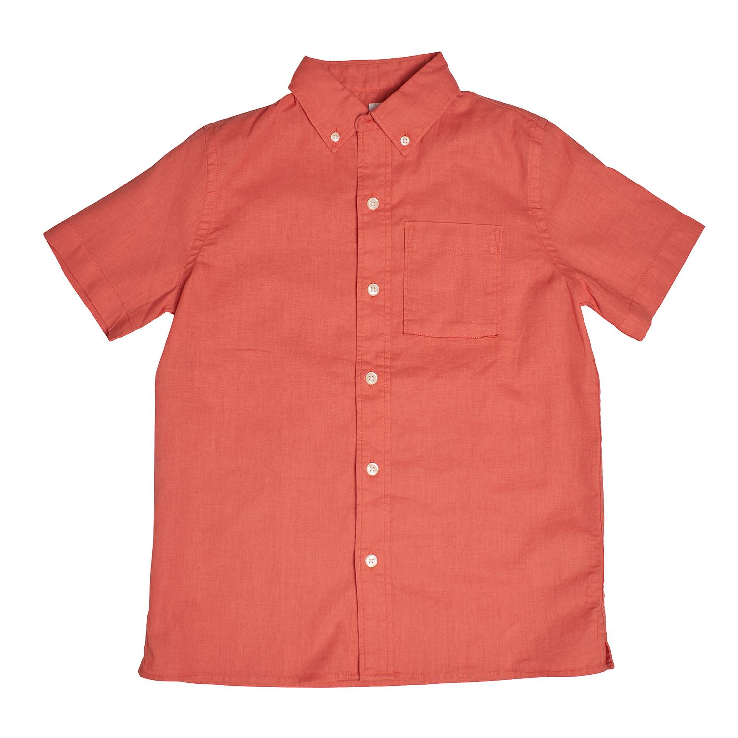 BlackPrice Camisa Manga Corta con Bolsillo 824550 para Niño 6/7 AÑOS oranje