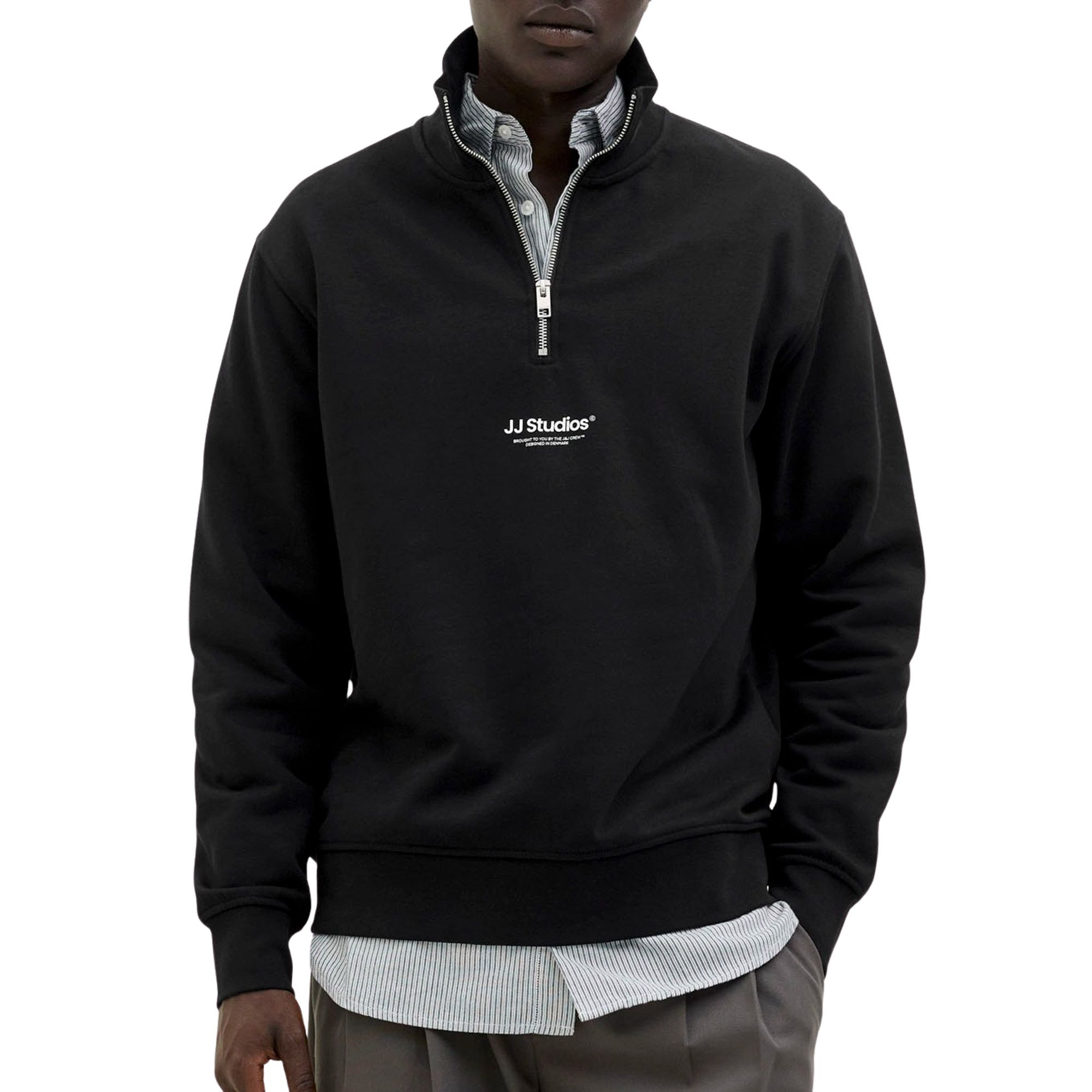 Jack & Jones Sweatshirt JJESOHO SWEAT QUARTER ZIP HN NOOS