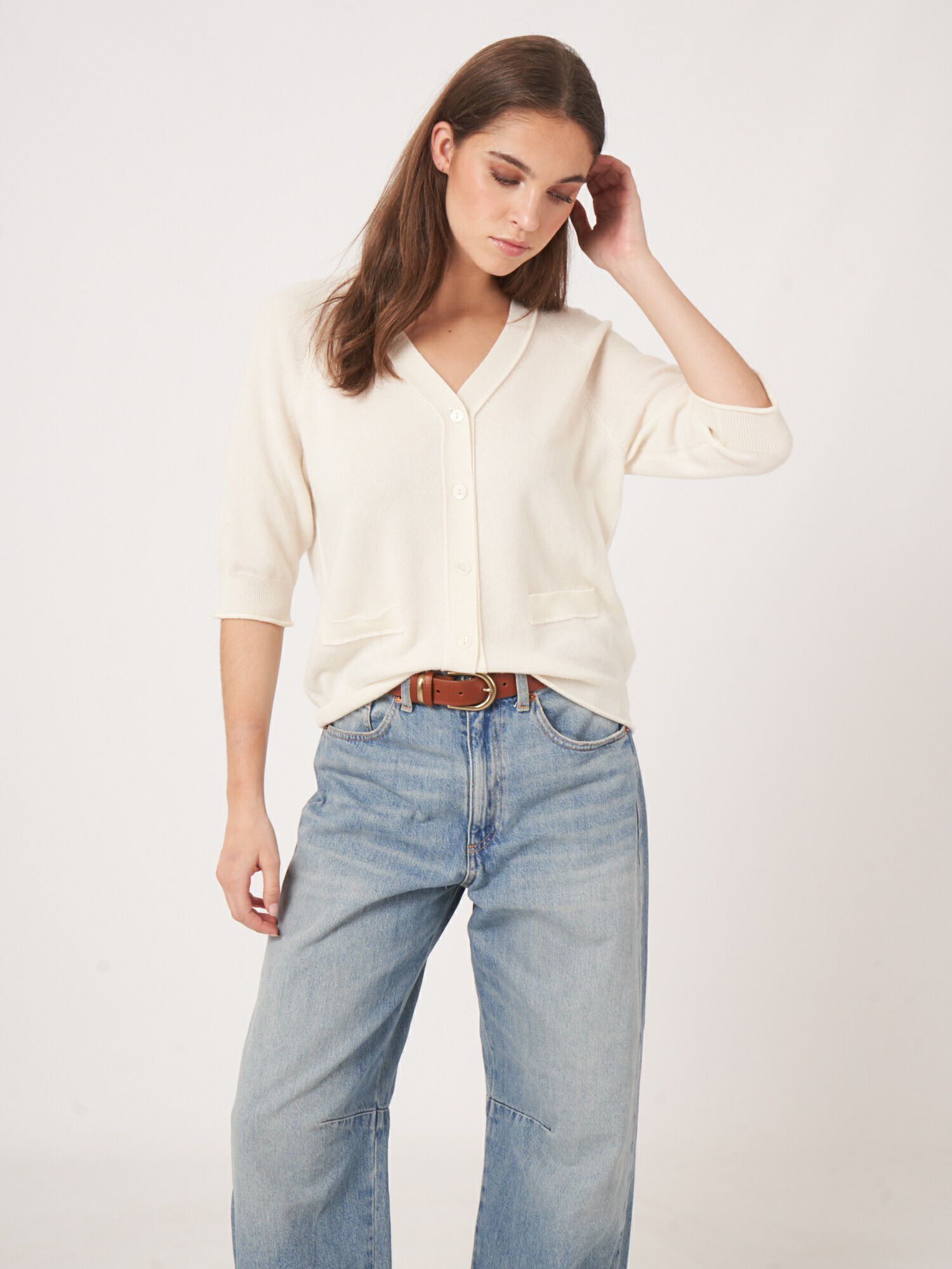 REPEAT cashmere Cashmere raglanvest