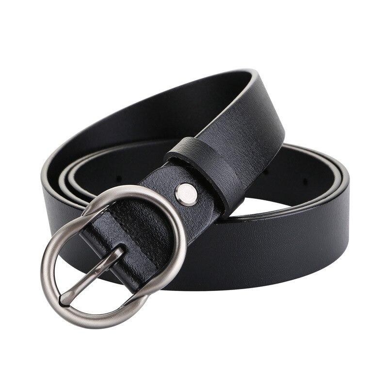Zency Zachte Koeienhuid Lederen Taille Riem Vrouwelijke Gesp Dames Riemen Luxe Design Elegante Dames Tailleband Hoge Kwaliteit Riemen 115CM zwart
