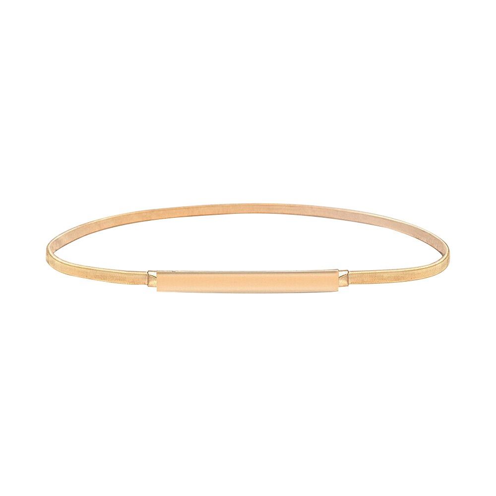 Liuiaoyua78 Dames Stretch Dunne Skinny Tailleband Dames Jurk Cummerbands Buik Tailleband Metalen Elastische Riem goud