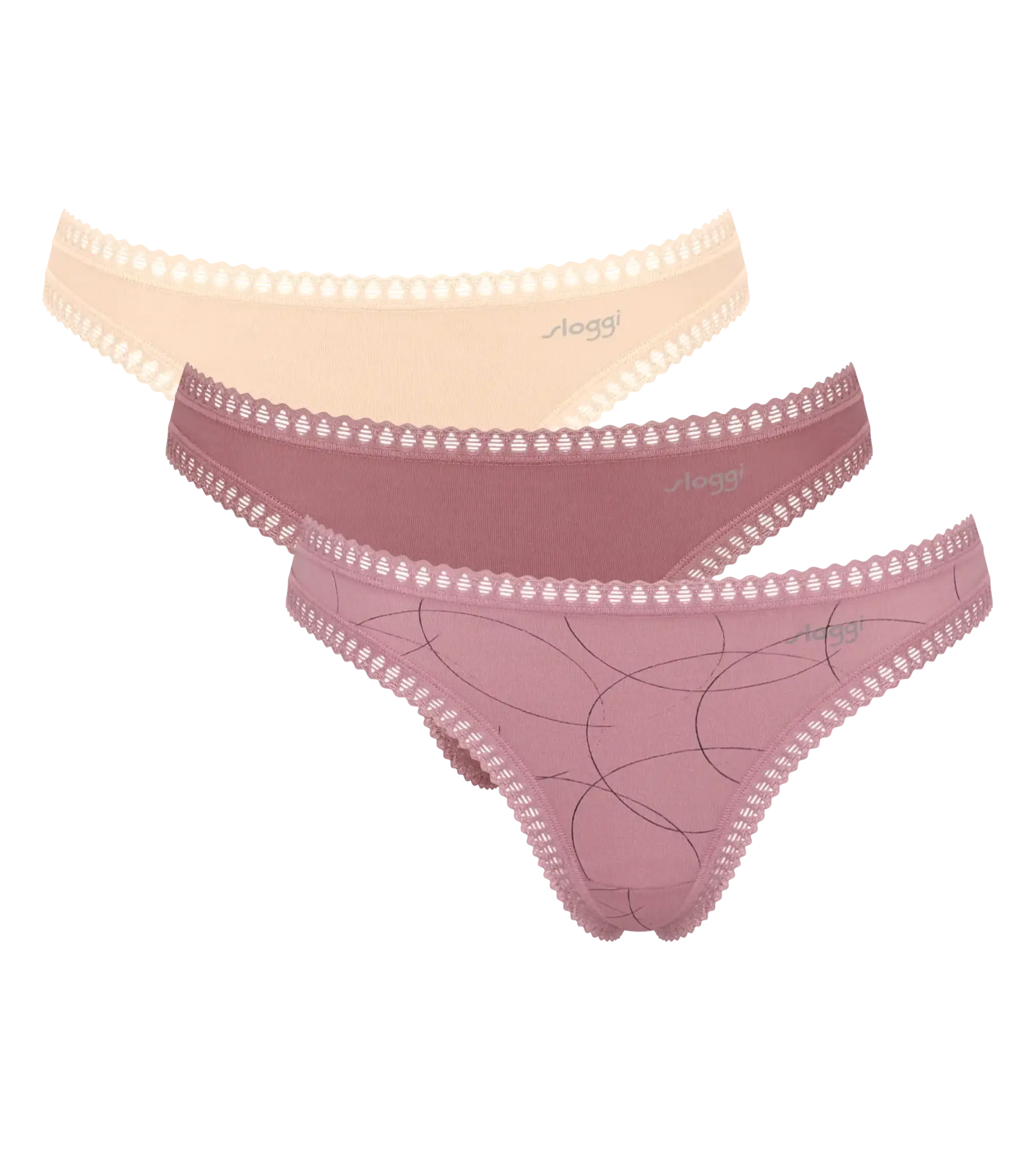 Sloggi String GO Crush met kanten details (Set van 3)