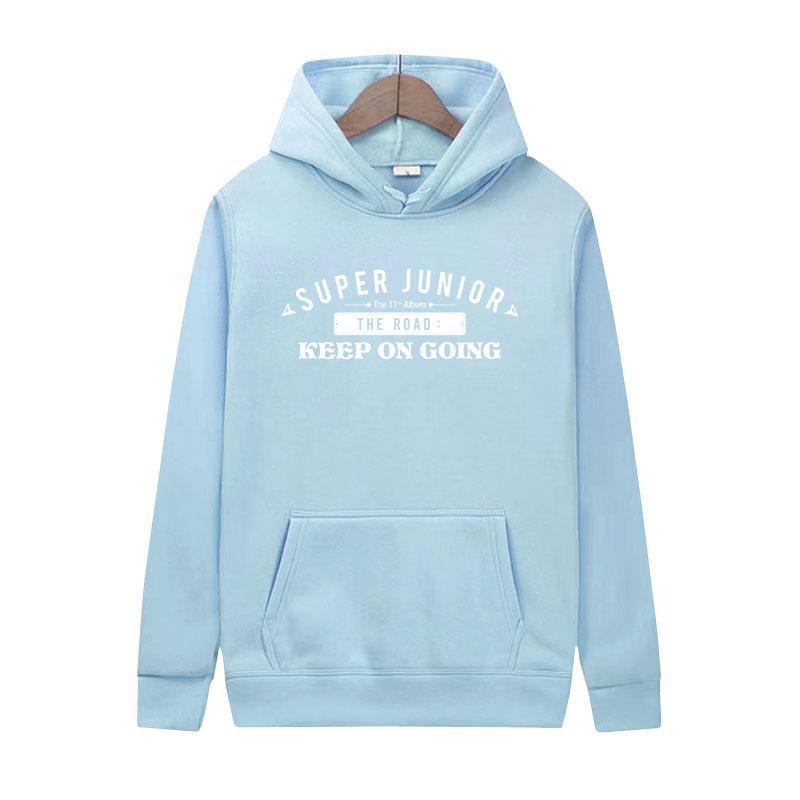 New Movement Koreaanse Kpop K-pop SUPER JUNIOR Hoodie De Weg Blijf Gaan Dezelfde Paragraaf Hoodie Sweatshirts Truien Streetwear Hoody Tops XL
