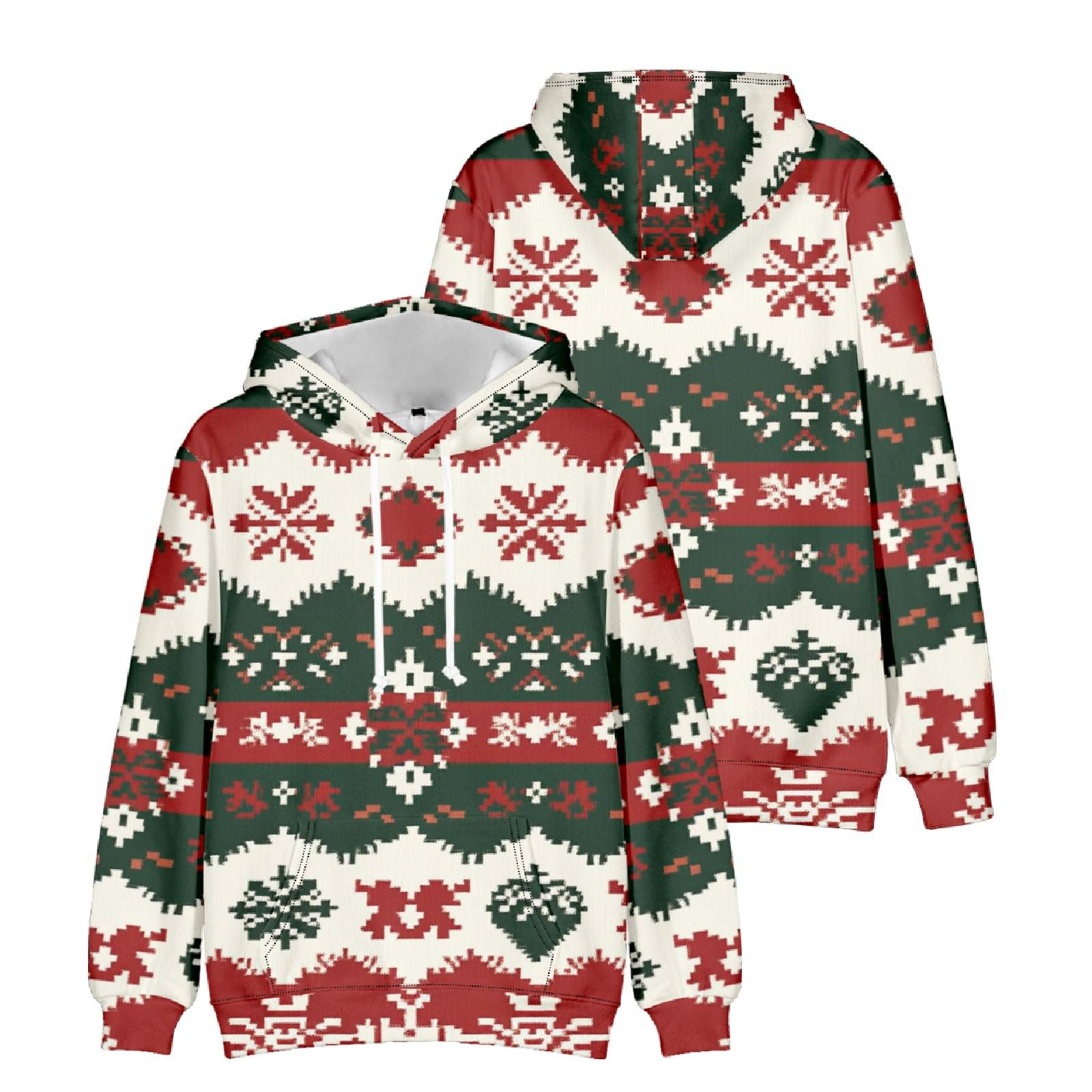 Ren Fashion Los bedrukt sweatshirt met capuchon voor heren Casual mode-sportsweatshirt voor heren XL wit