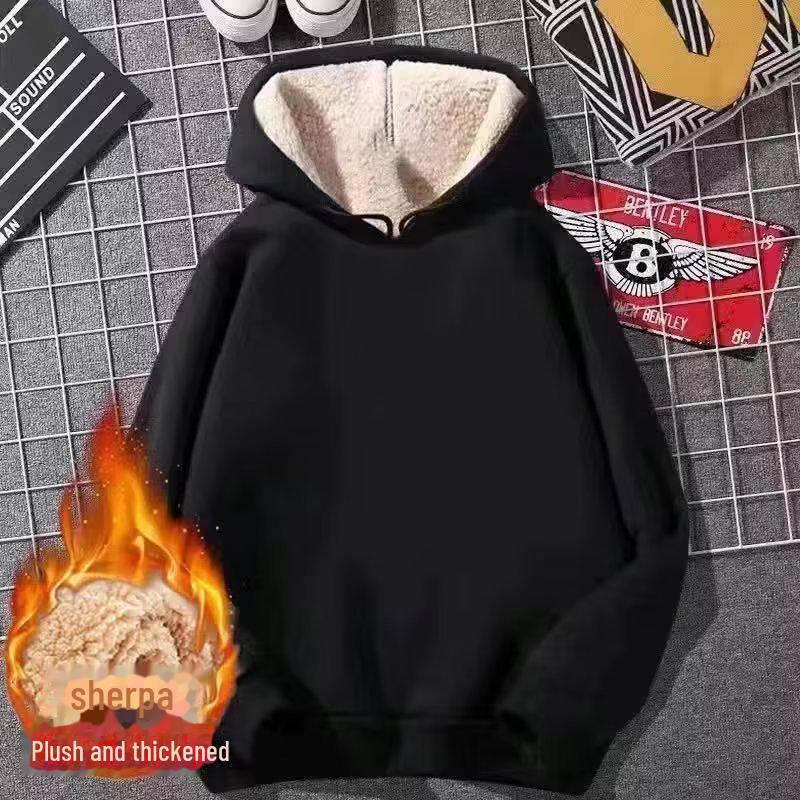Top Men Wardrobe Fleecegevoerde hoodie voor heren: Dikke, warme, veelzijdige trui voor herfst en winter 2XL