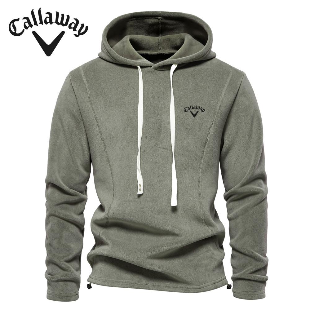 Callaway geborduurd herfst- en winter nieuw heren sweatshirt met lange mouwen en capuchon trend veelzijdige fleece warme sweatshirt XL