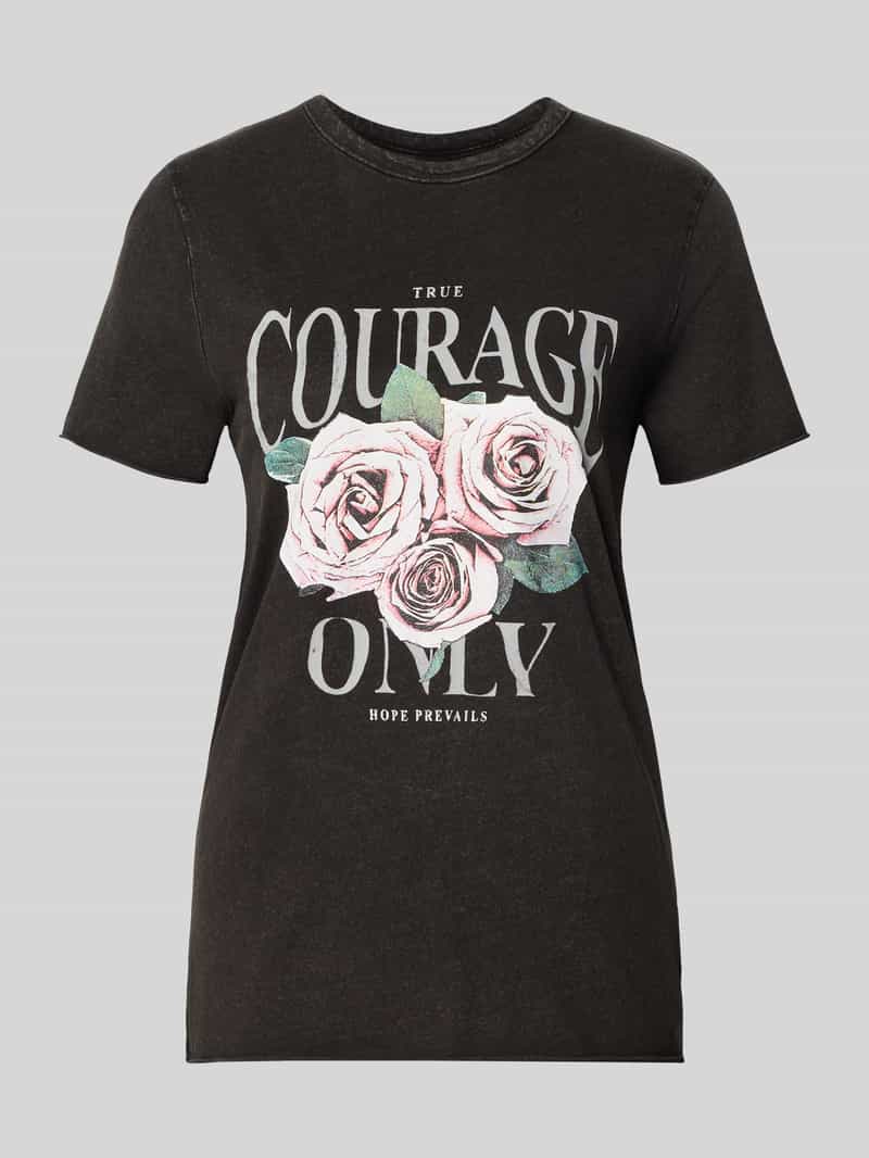 Only Shirt met ronde hals ONLLUCY REG S/S TOP JRS NOOS