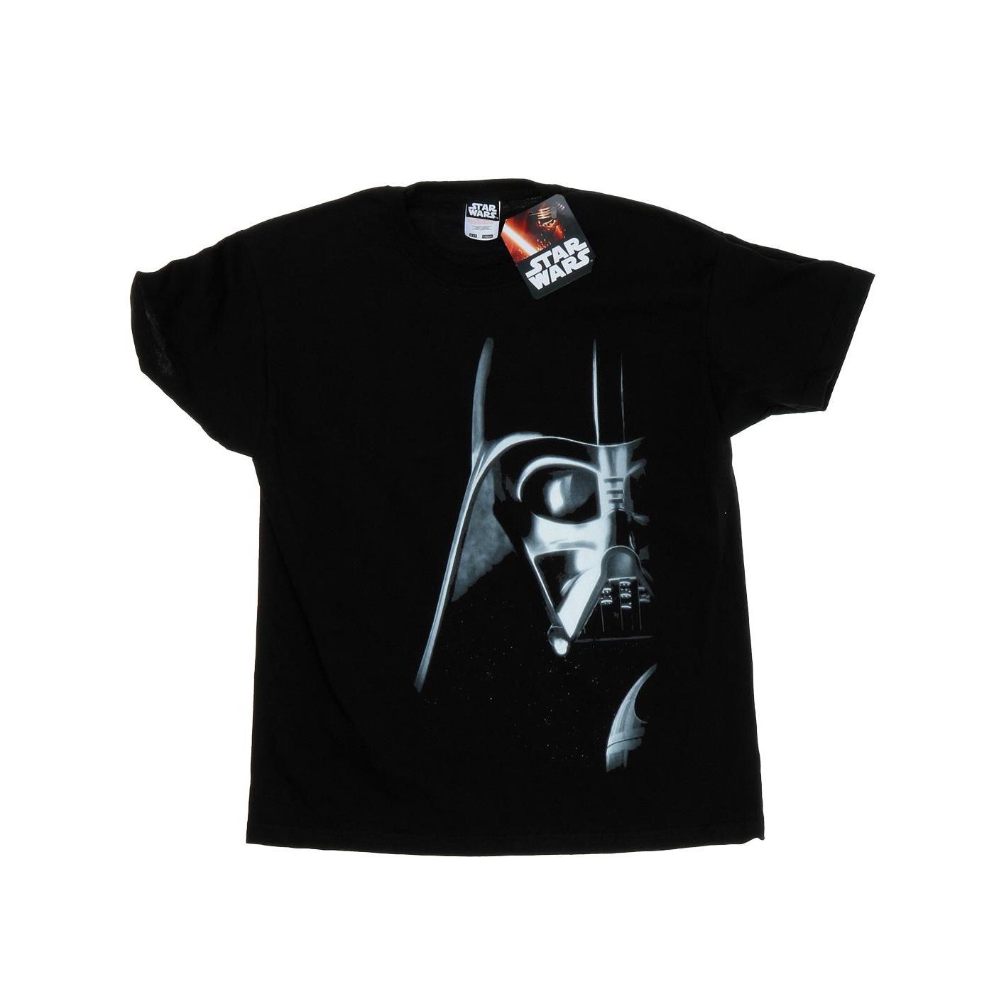 Star Wars jongens Darth Vader gezicht T-shirt 12-13 zwart