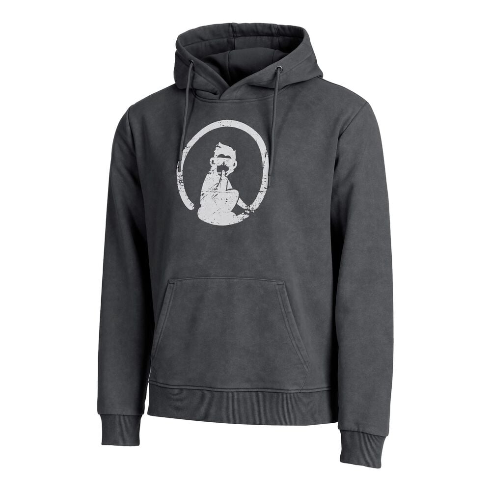 Quiet Please Endlessly Washed Out Loose Fit Sweater Met Capuchon Heren