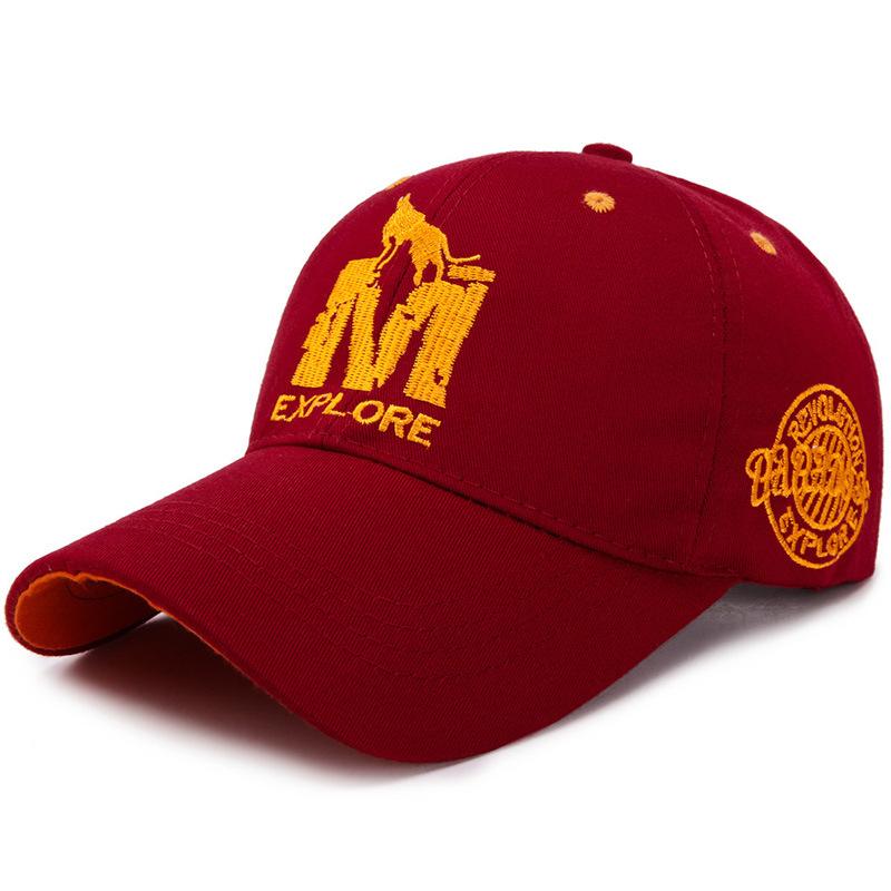 Hi Cap Mode Borduren Baseball Cap Zomer Outdoor Verstelbare Hip Hop Hoeden Bone Snapback Hoed adjustable bordeaux