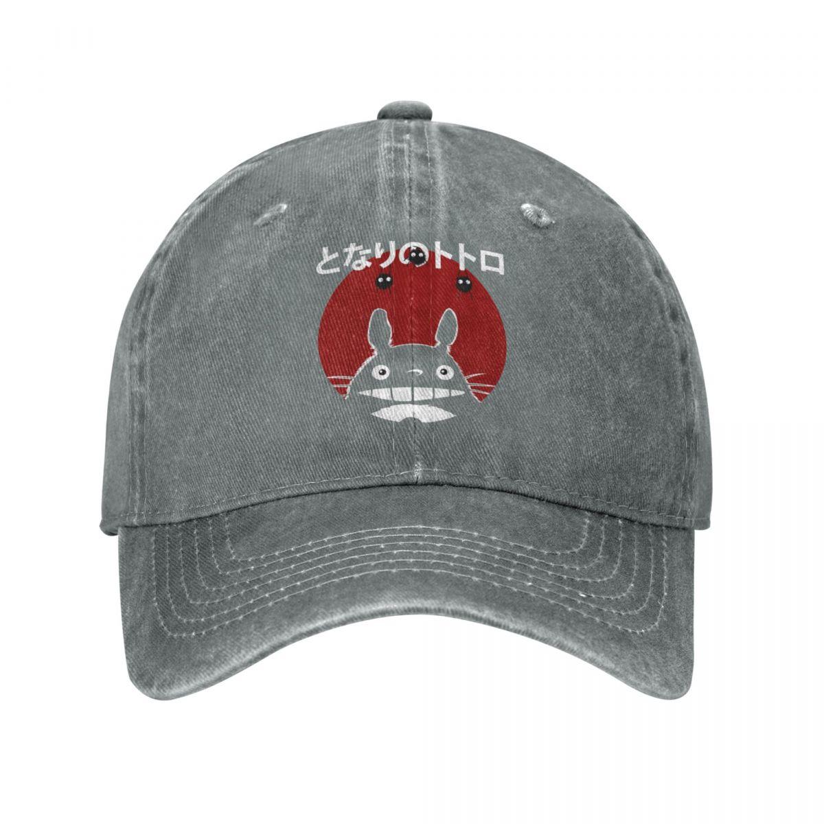 DJOJO CAP Hip Hop Baseball Caps Verstelbare Zonnehoed Kawaii Totoro Studio Ghibli Zomer Cap Anime Spirit Away Wash Casquette Gorras Vintage One Size