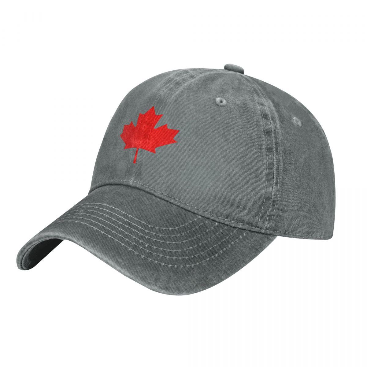 91510107MAC1P63Q47 Esdoornblad embleem van Canada Cadeau voor Canadese pet Cowboyhoed Balpet hoeden voor vrouwen Mannen