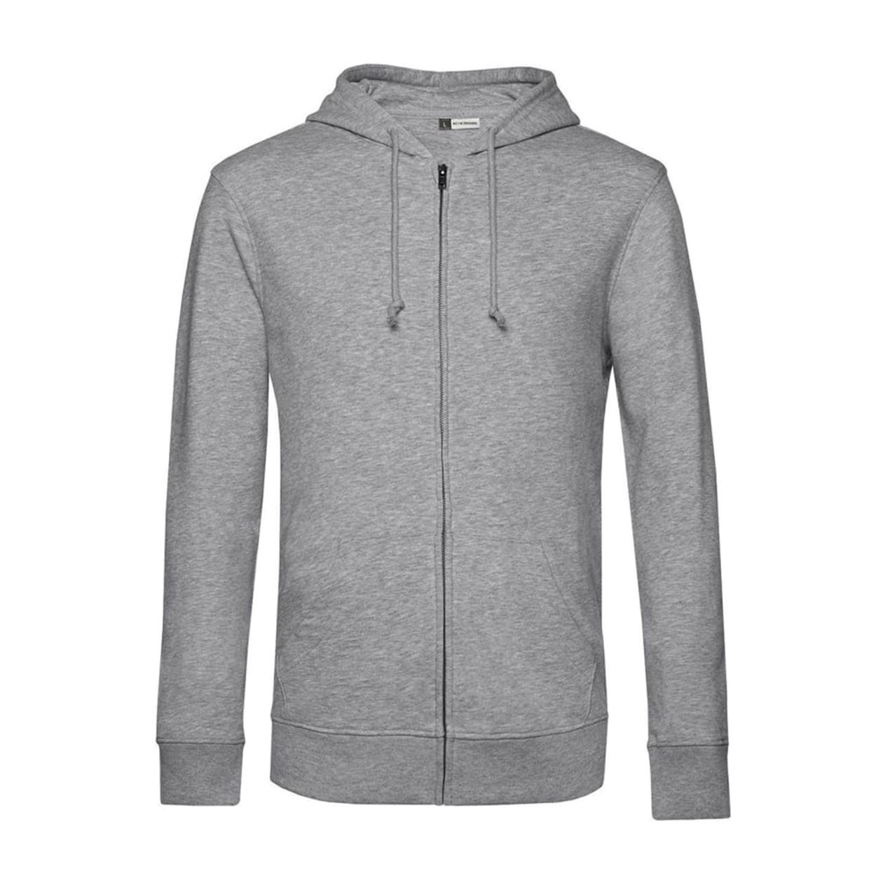 B&C biologische herenhoodie XXL grijs