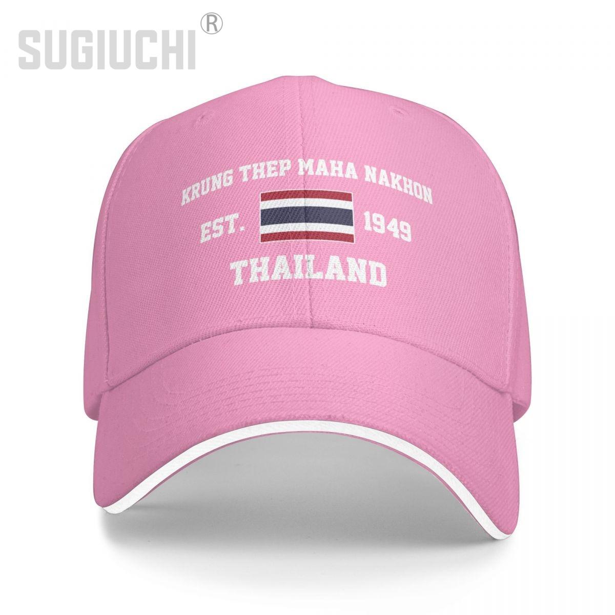 91530103MABXANBX49 Baseball Cap Thailand EST.1949 Krung Thep Maha Nakhon Capital Unisex WoUnisex Unisex Hip Hop Sandwich Caps Snapback Golf Hat Vissen One Size