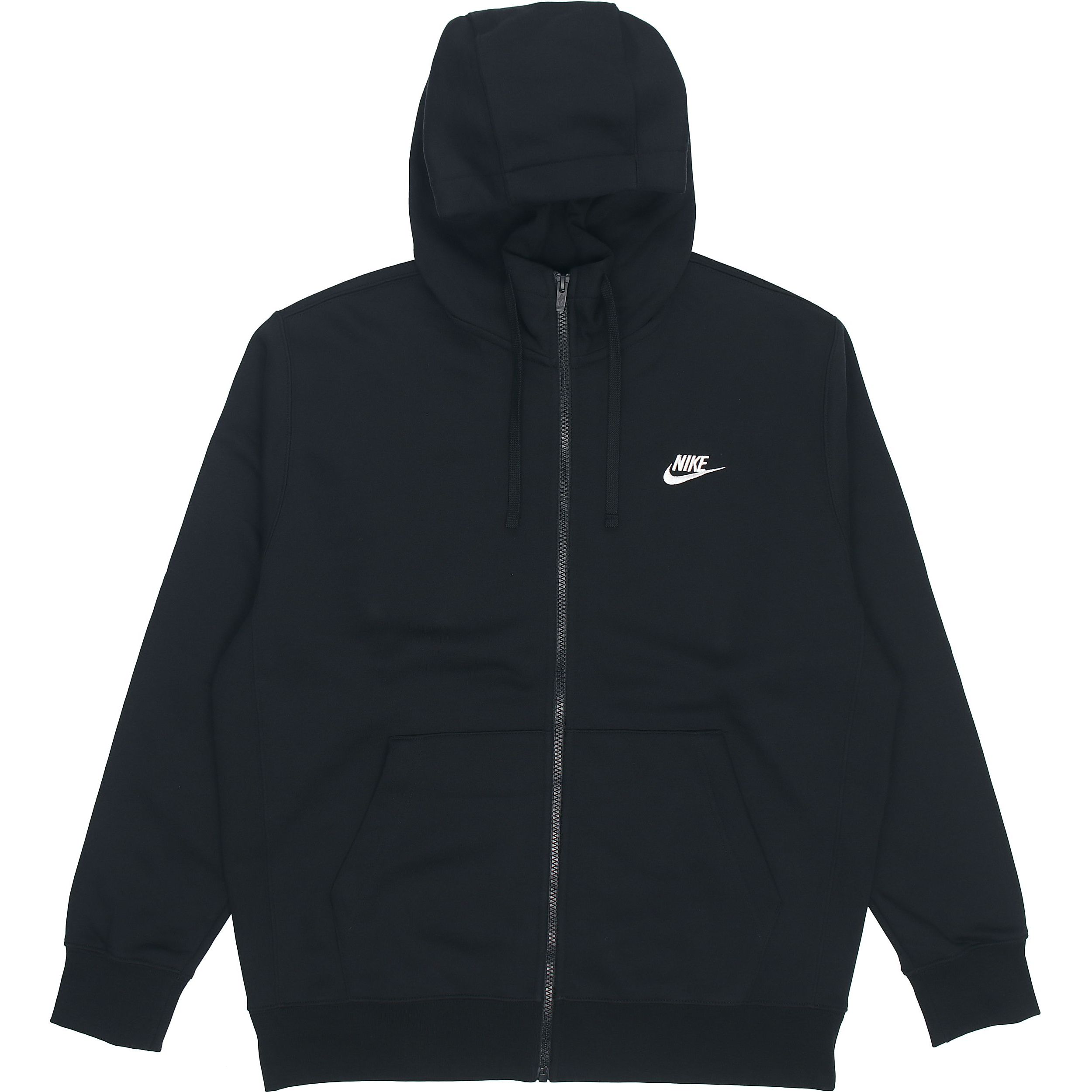 Nike Sportswear Club Fleece Geborduurd Logo Hoodie Jack Heren Buitenkleding Zwart BV2646-010 M