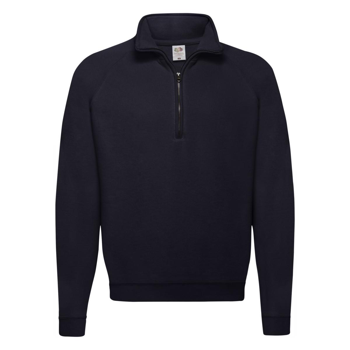 Fruit Of The Loom Mens Classic 80/20 Zip Neck Sweatshirt XL