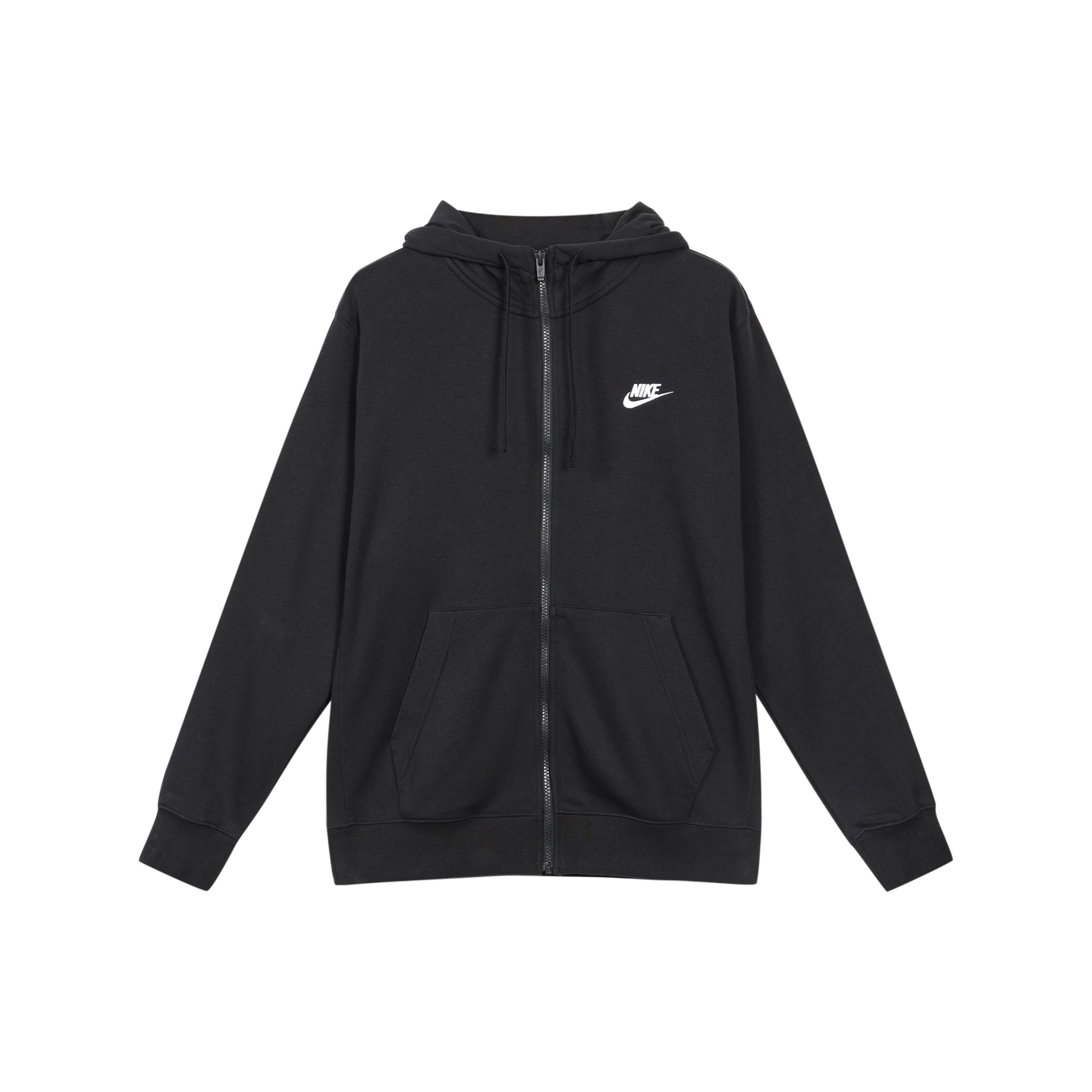 Nike Basic Logo Casual Zip Hoodie Jack Heren Buitenkleding Zwart BV2649-010 XL