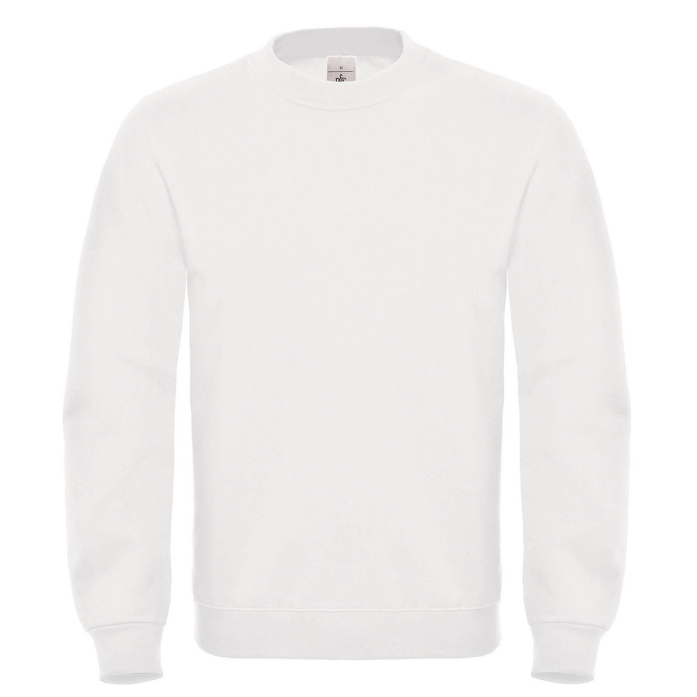 B&C Heren ID.002 katoenen sweatshirt S wit