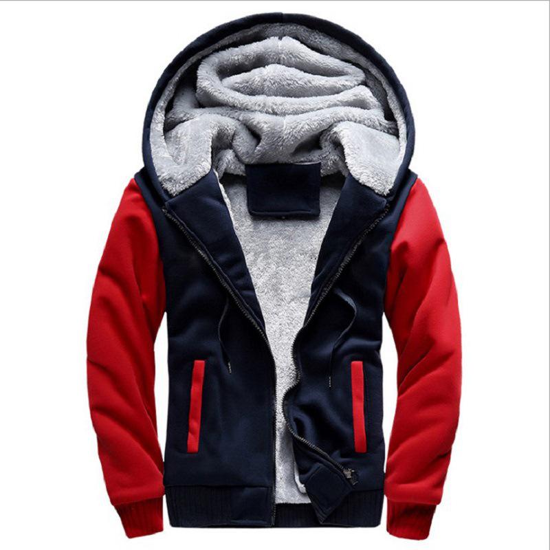 DSorothy Heren Hoodies Herfst Mode Trainingspak Sweatshirt Heren Winter Kraag Cap Lange Mouwen Rits Hoody Sport Sweatshirts XXXXXL rood