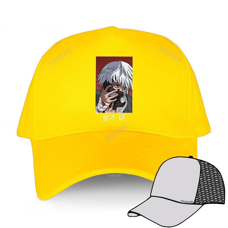NOmo Home Nieuwe yawawe man hoge kwaliteit cap Tokyo Ghoul Ken Kaneki Grafische hoeden voor Unisex Japanse Anime Manga gedrukt Katoen baseball caps Adjustable
