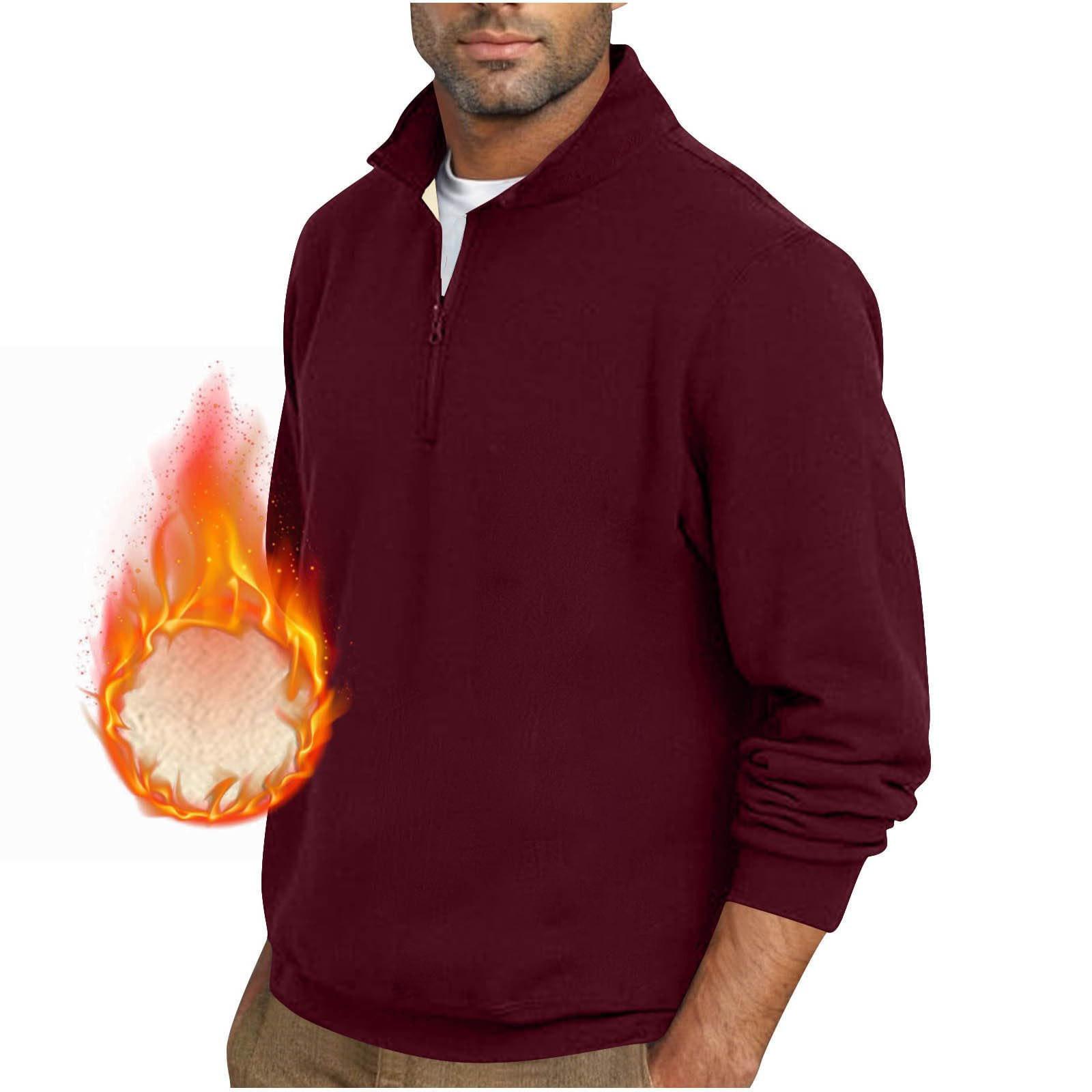 Ren Fashion Heren Retro Casual Gradient Bedrukt Sweatshirt XL wijn