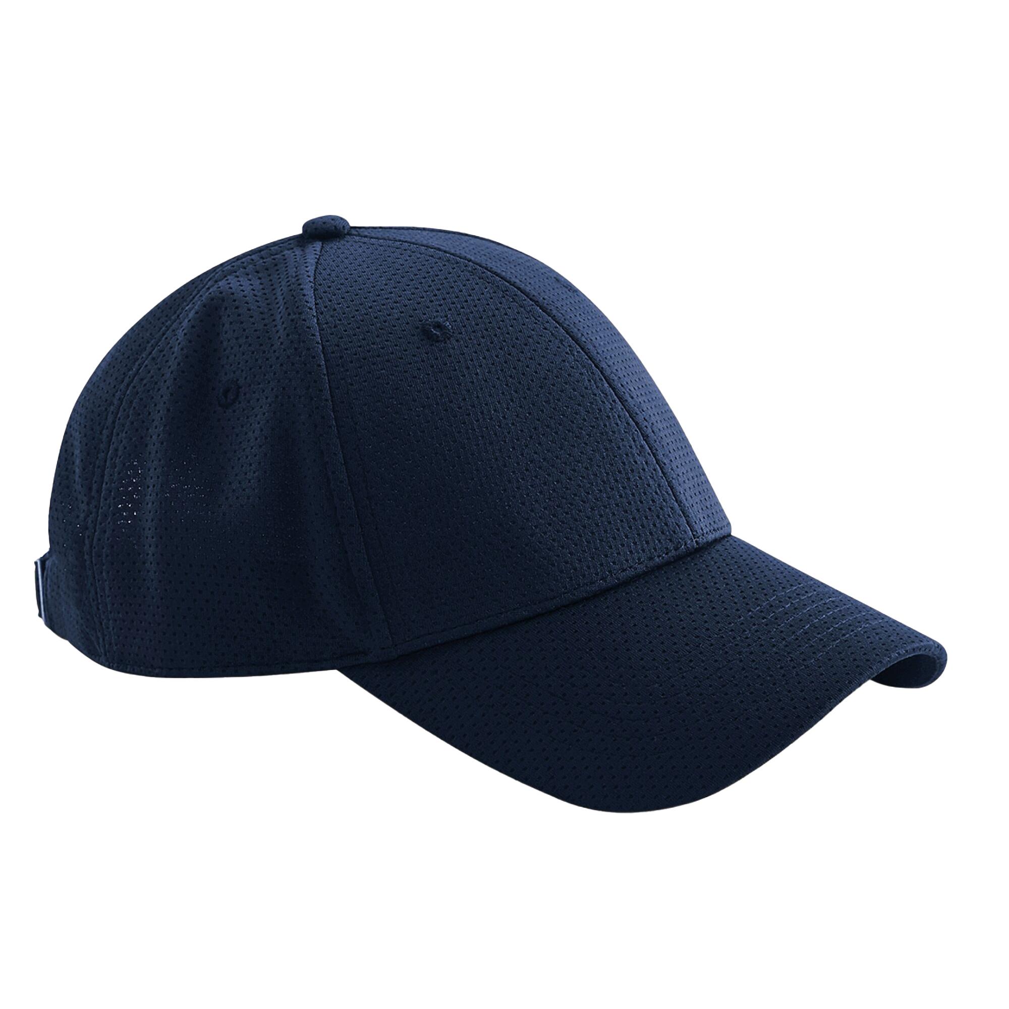 Beechfield Unisex Air-Mesh 6-paneels baseballpet voor volwassenen One Size marineblauwe kleur