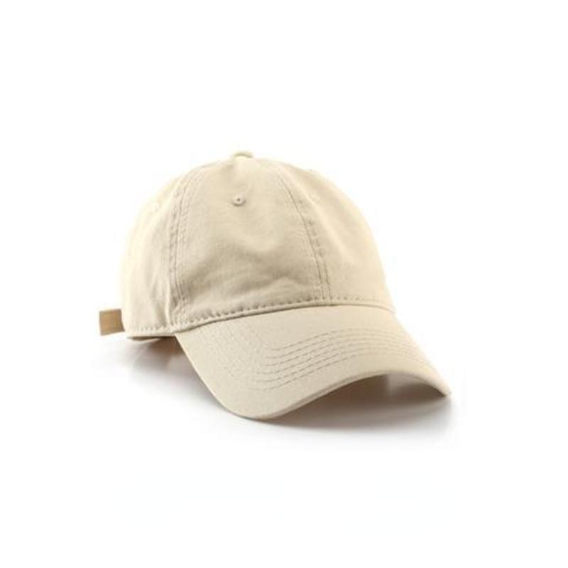 Forever Worth Unisex Katoen Effen Kleur Baseball Cap Dames Heren Hoed Ins Koreaanse Stijl Soft Top Cap Causale Hiphop Hoed Straat Basic Pet 56-58cm beige