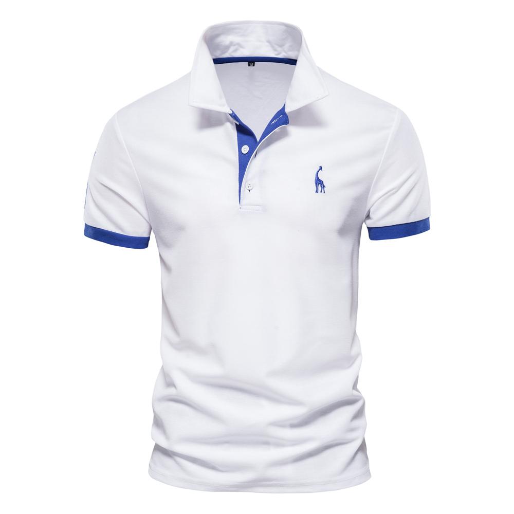 AIOPESON Zomer T-shirt met korte mouwen Herenpolo Business Casual poloshirt Heren Slank Mode Herenpolo Katoen Hoogwaardig T-shirt Eenvoudig Buiten XL