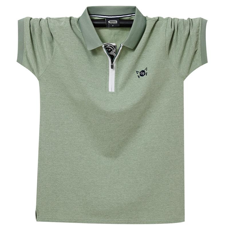 Phoca largha Nieuwe zomer heren geborduurde poloshirts losse grote maten ademend absorberen zweet casual zakelijk poloshirt L