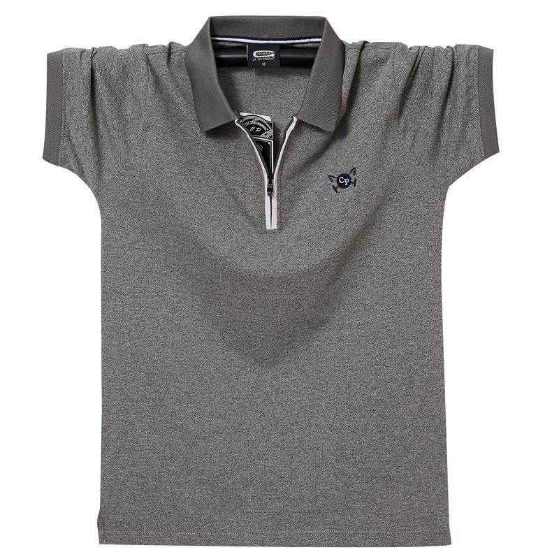 Phoca largha Nieuwe zomer heren geborduurde poloshirts losse grote maten ademend absorberen zweet casual zakelijk poloshirt XXXXL