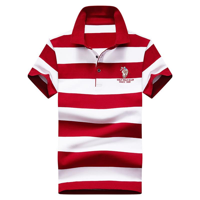 Jianchi Mall BB Poloshirt voor heren Zomer T-shirt met korte mouwen Dieptepunt voor heren Casual geborduurd poloshirt XXL