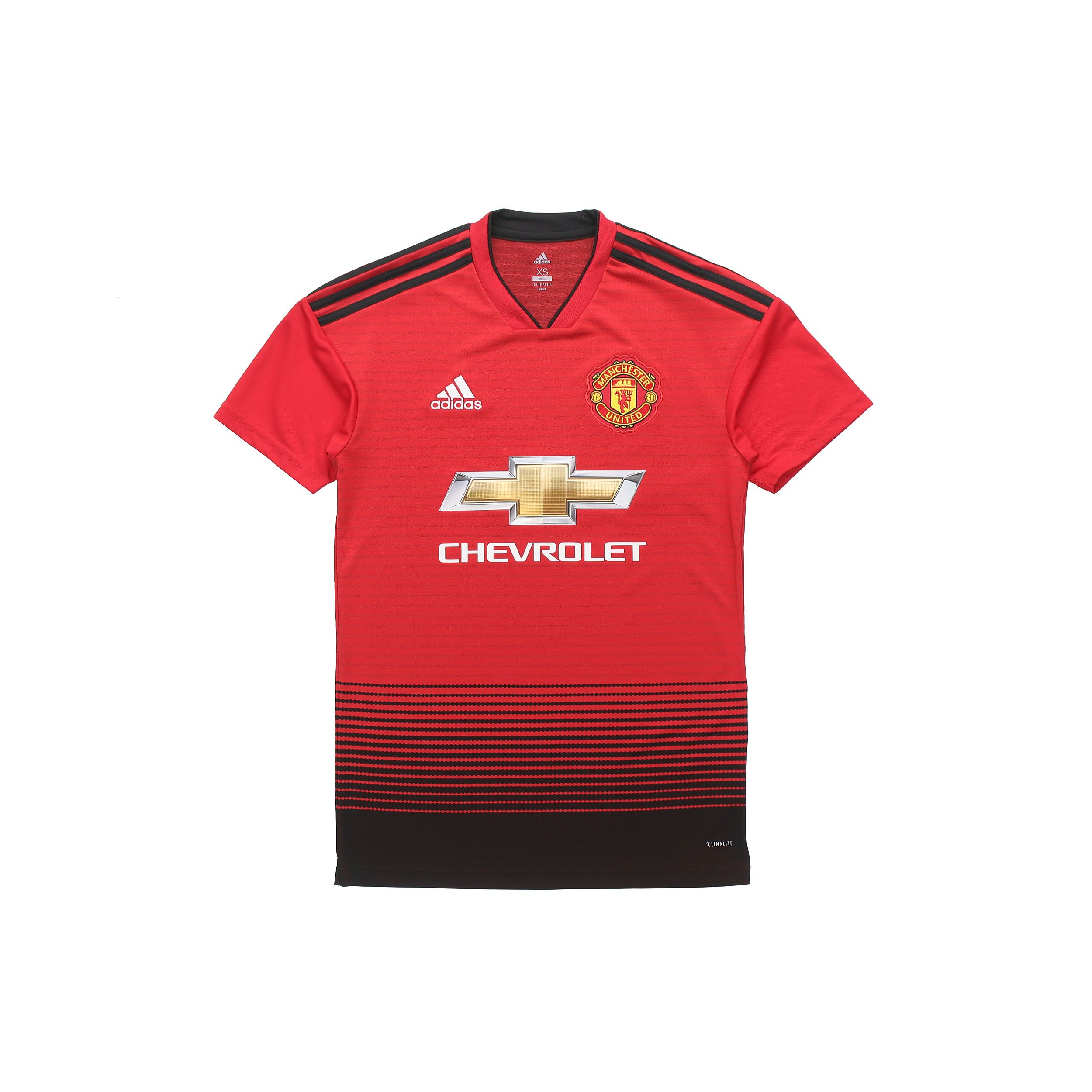Adidas Manchester United Fan Edition Thuis V-hals Korte Mouw Jersey Heren Tops Rood Zwart CG0040 S