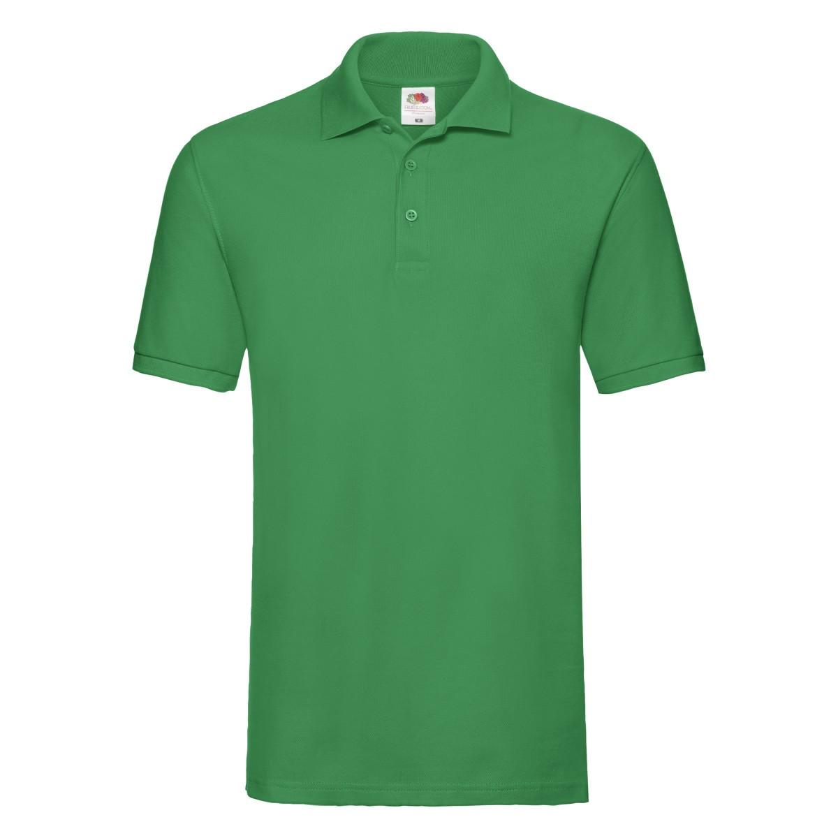 Fruit Of The Loom Mens Premium Pique Polo Shirt S kelly groene kleur