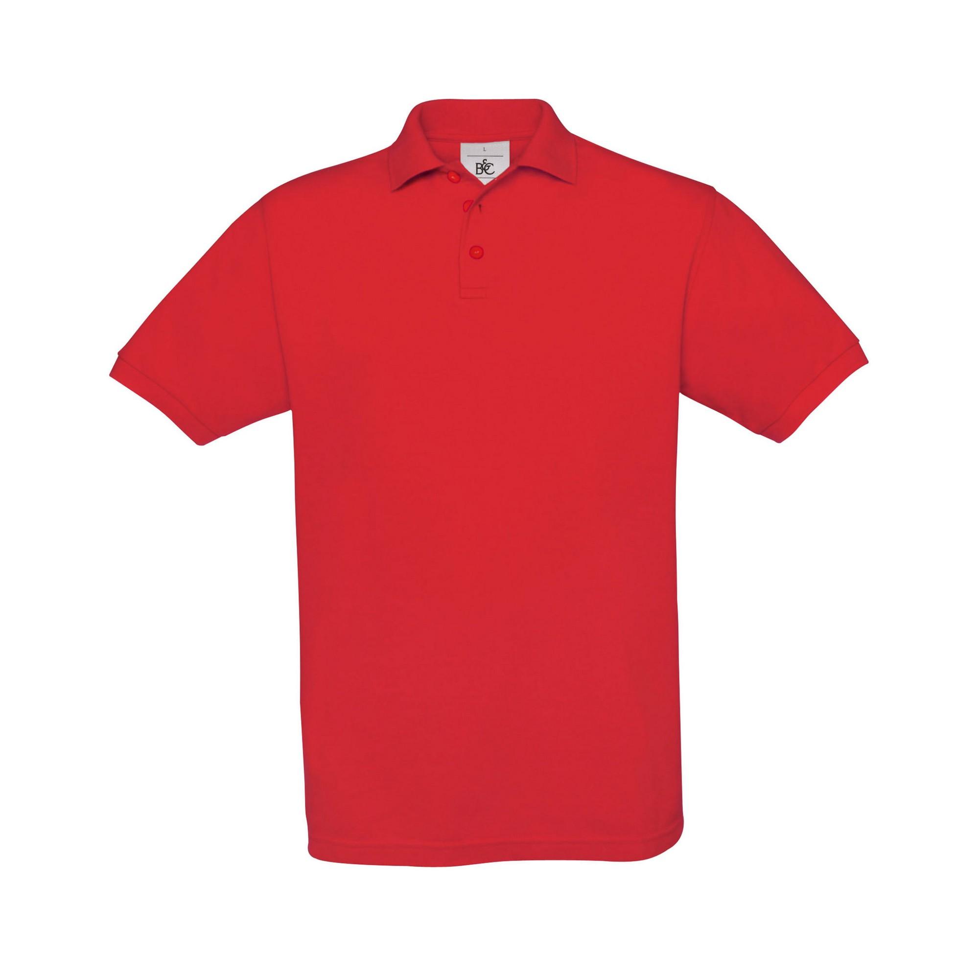 B&C Mens Safran Polo Shirt L rood