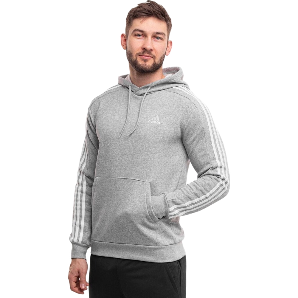 Adidas Heren essentials gestreepte fleece hoodie