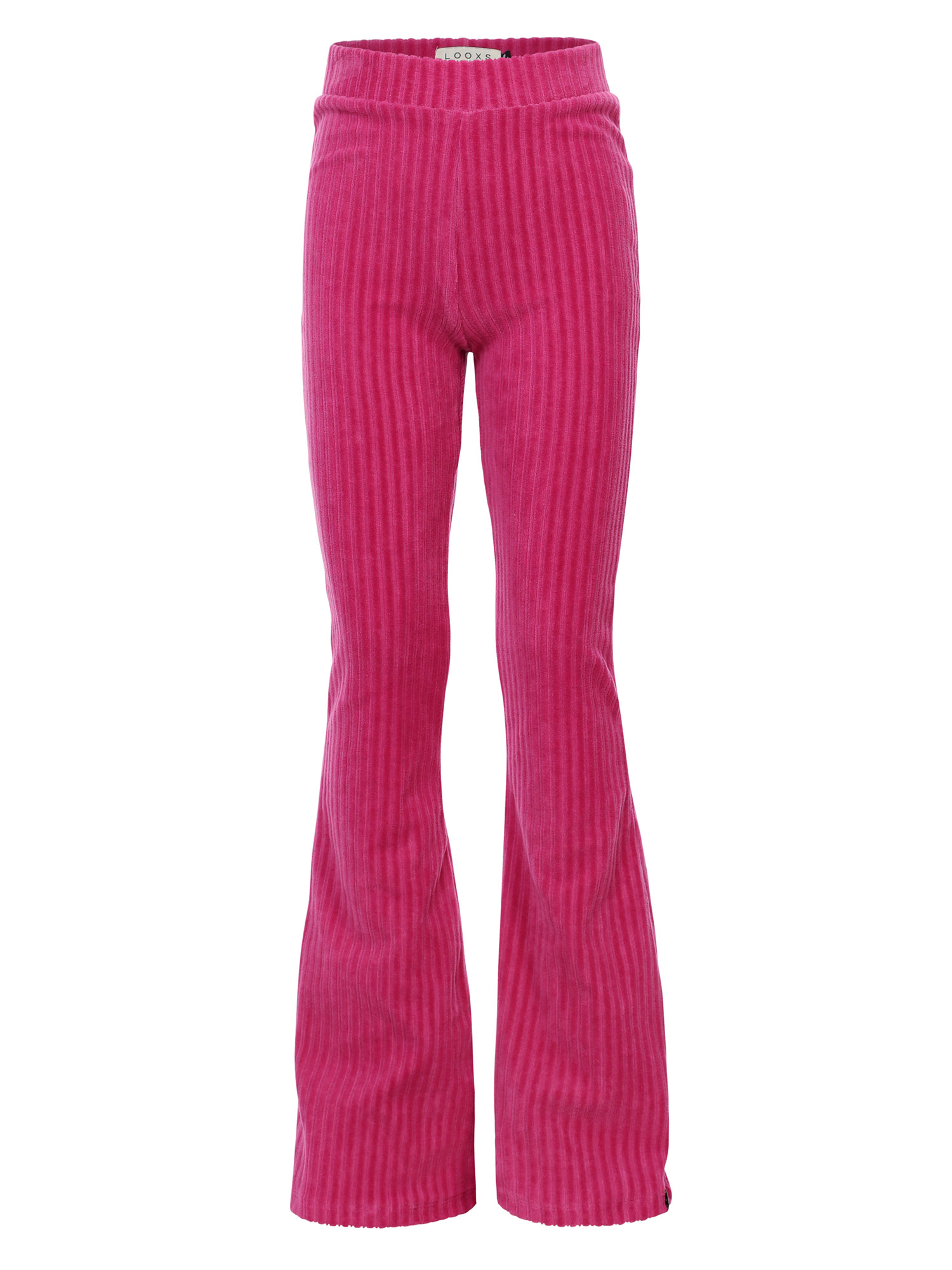LOOXS Little winter velvet broek meisjes - roze- rib