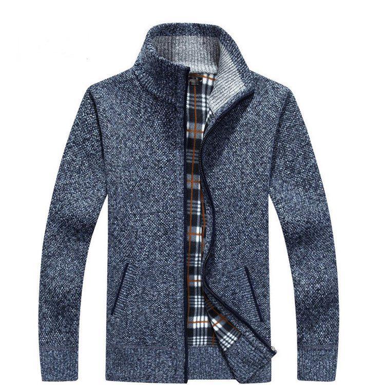 MAITA Elite Fashions Wintertrui Heren Vest Fluwelen Dikke Casual Tops Losse warme modekleding Trui voor heren XXXXL