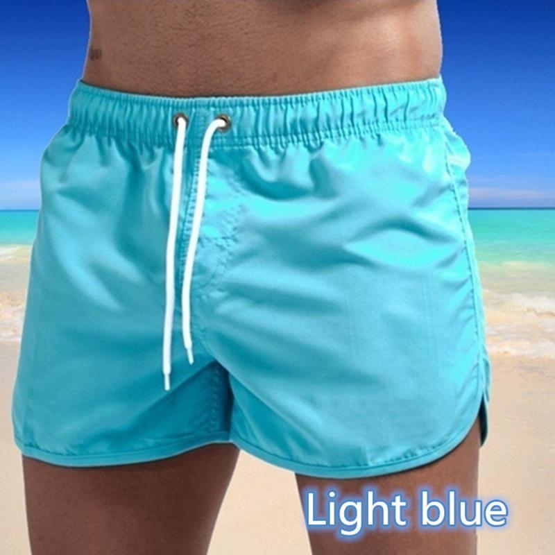 Milost Zomer sneldrogende zwembroek voor heren, sportbroek, badmode, strandshort, joggingshort XL hemelsblauwe kleur