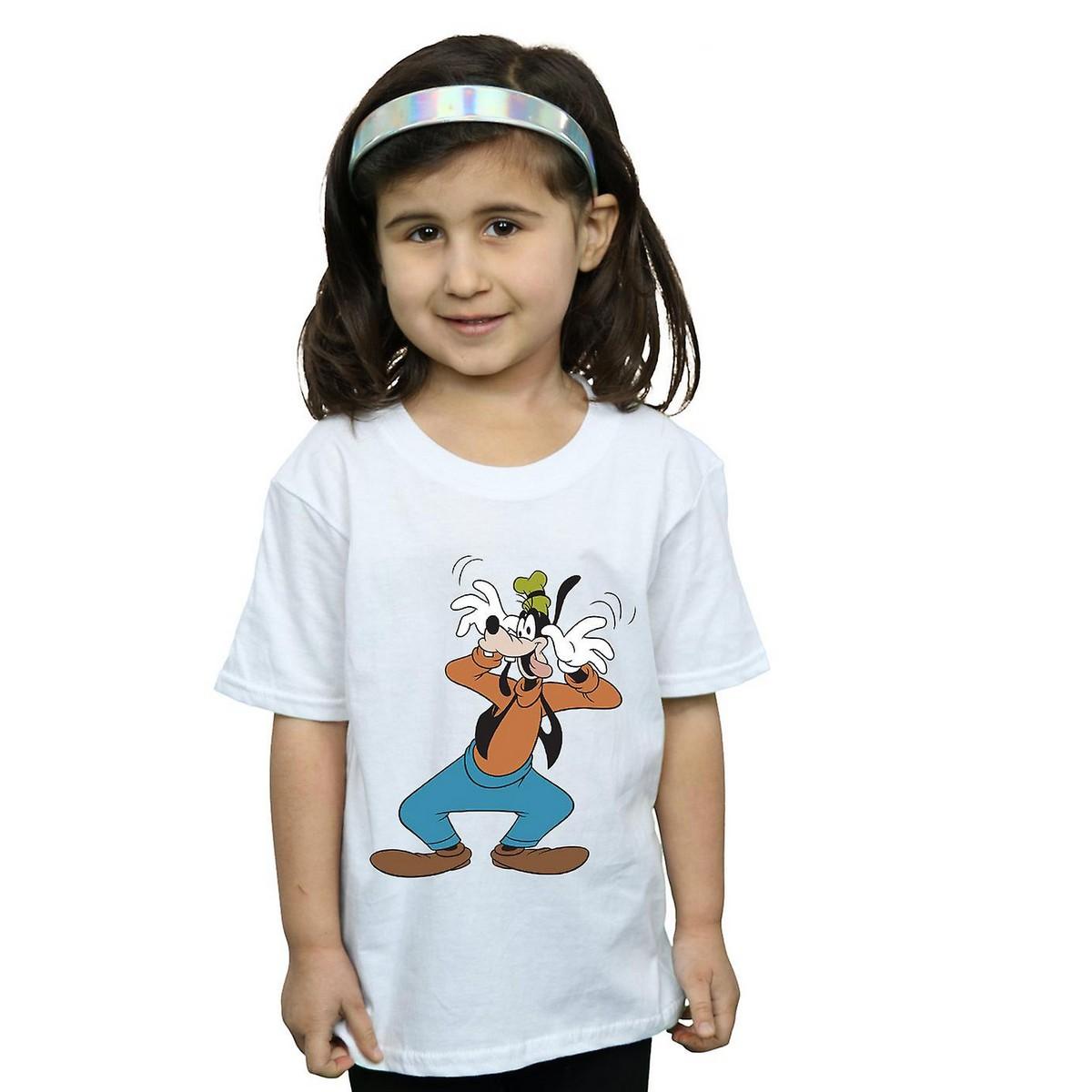 Disney Girls Crazy Goofy katoenen T-shirt 7-8 Years wit