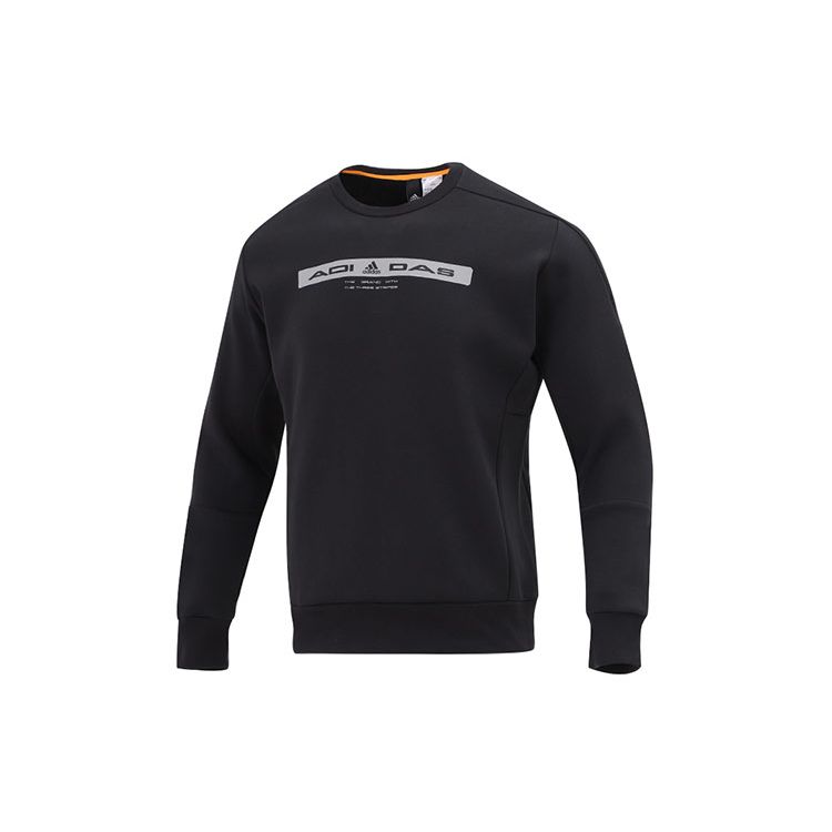 Adidas Trefoil Sweatshirt Ronde Hals Lange Mouw Gebreide Heren Tops Zwart HE9899 XL