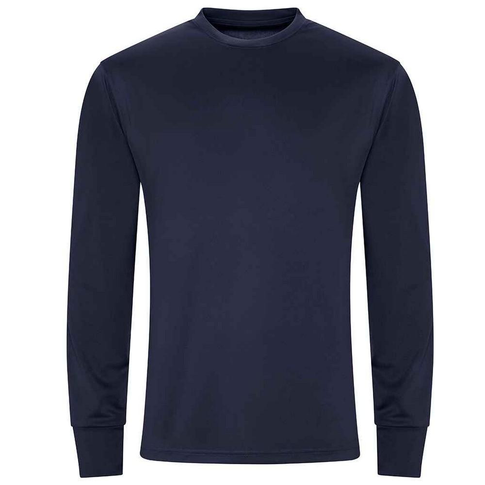 AWDis Cool actief T-shirt met lange mouwen voor heren L franse blauwe kleur