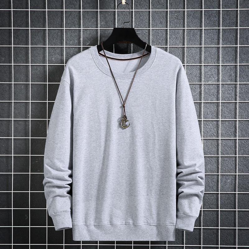 Top Men Wardrobe Heren 2023 Plus Size Losse Lange Mouw Trui XXXXL grijs