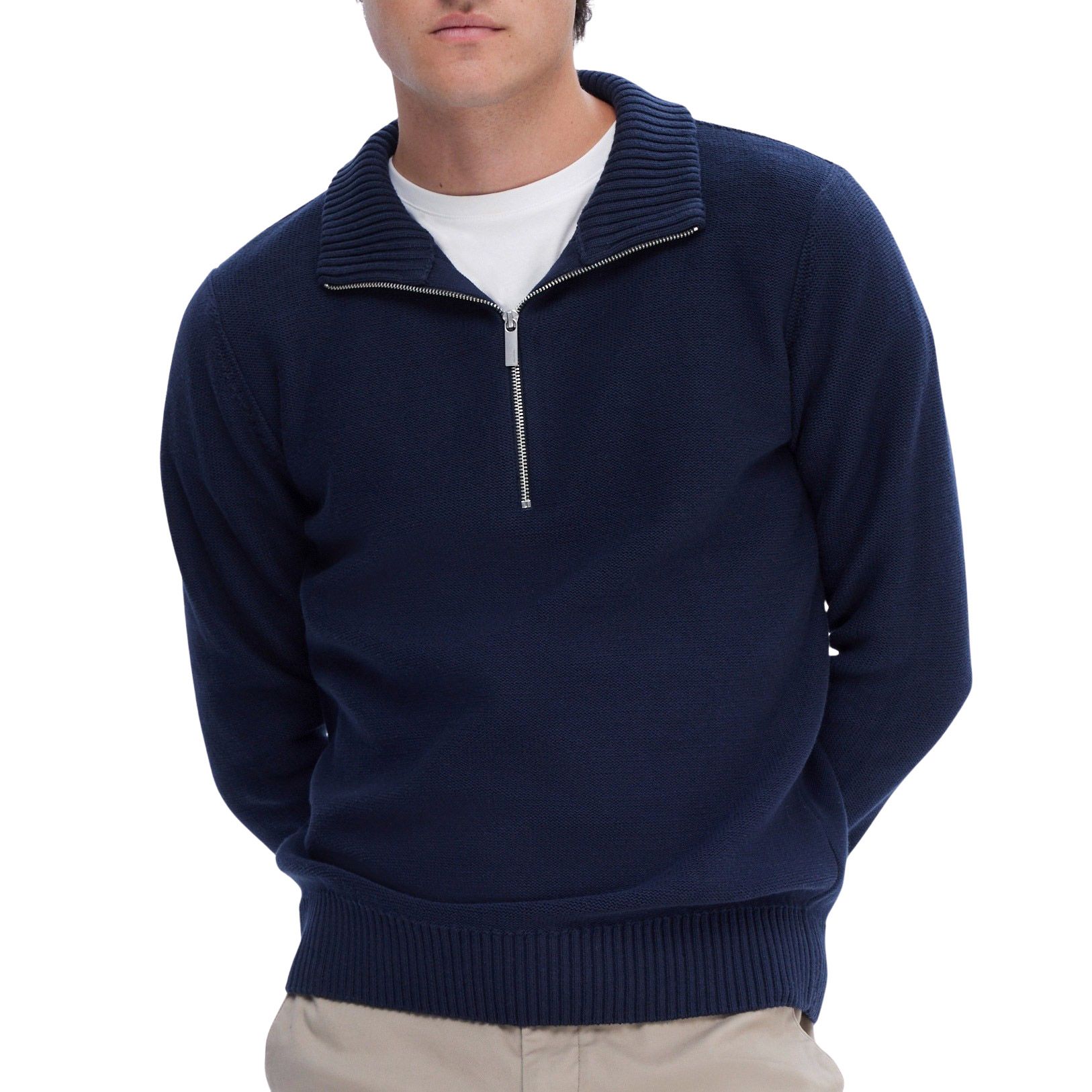 Selected Haxel Knit Half Zip Trui Heren