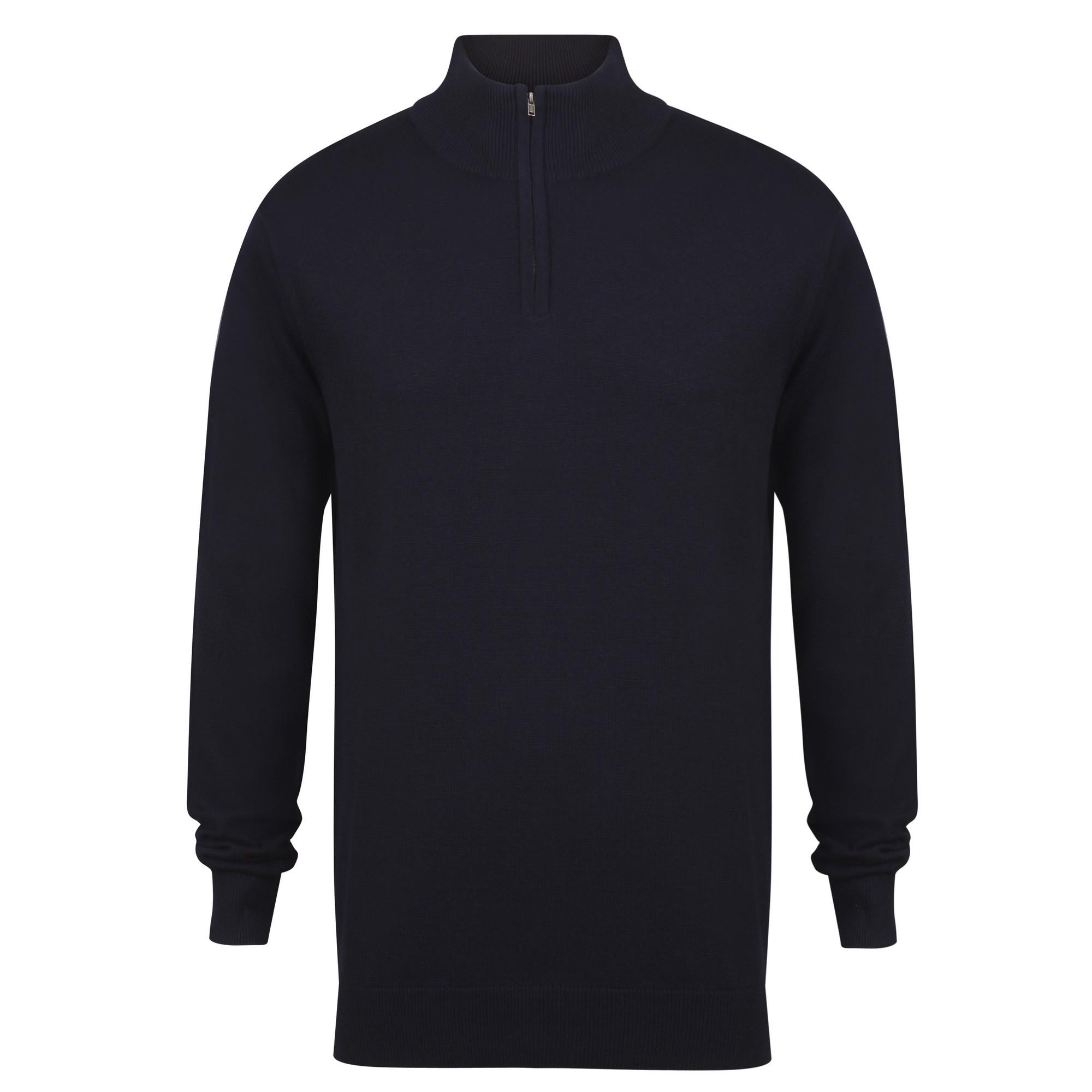 Henbury herentrui met 1/4 rits en lange mouwen XS