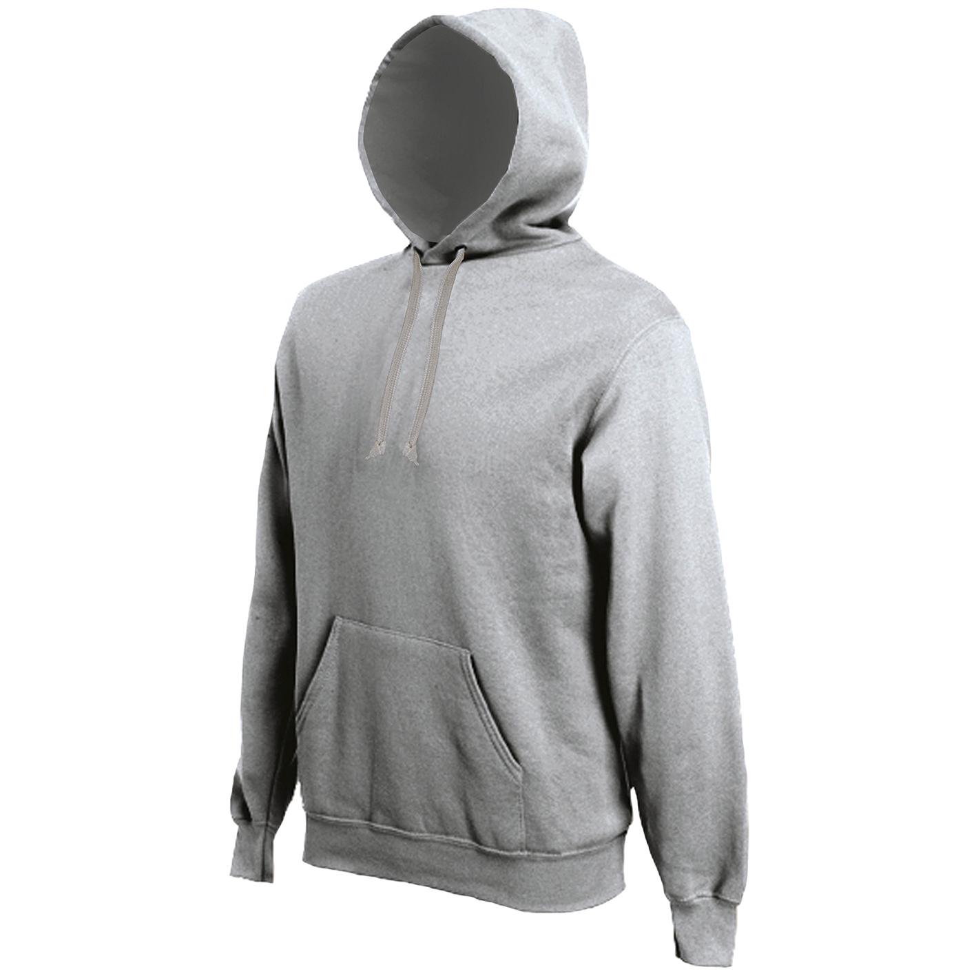 Kariban Heren zwaar contrast sweatshirt / hoodie met capuchon 2XL