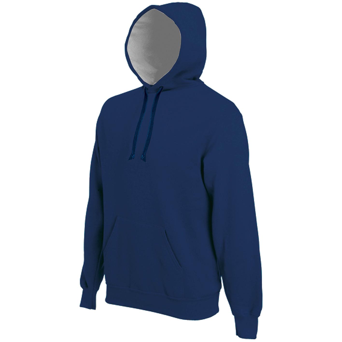 Kariban Heren zwaar contrast sweatshirt / hoodie met capuchon XL