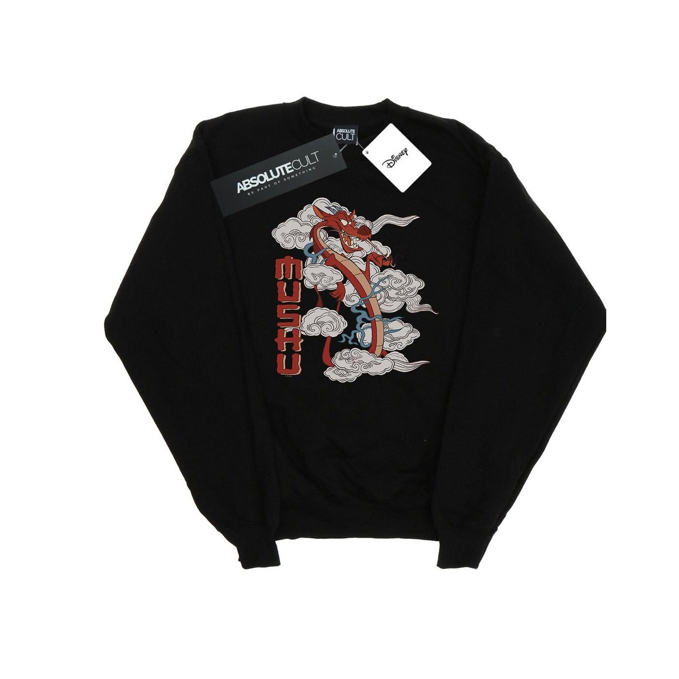 Disney Heren Mulan Mushu Draak Sweatshirt M zwart
