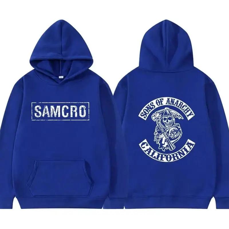 The second face a man Sons of Anarchy SAMCRO Dubbelzijdig Print Streetwear Mannen Womnen Harajuku Brand Design Hoodie Heren Oversized Hoodies Sweatshirt L